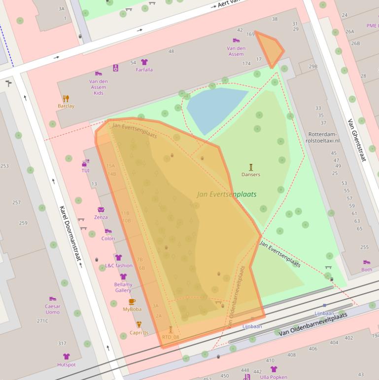 Kaart van postcodegebied 3012HN.