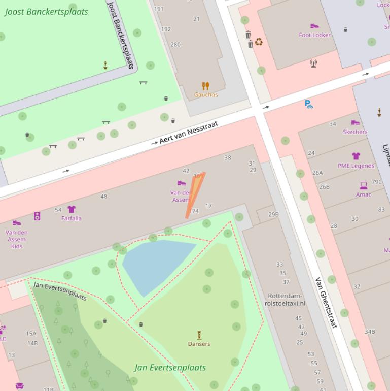 Kaart van postcodegebied 3012HT.