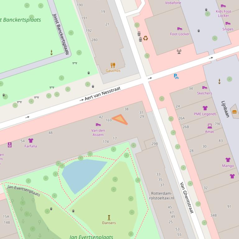 Kaart van postcodegebied 3012HW.