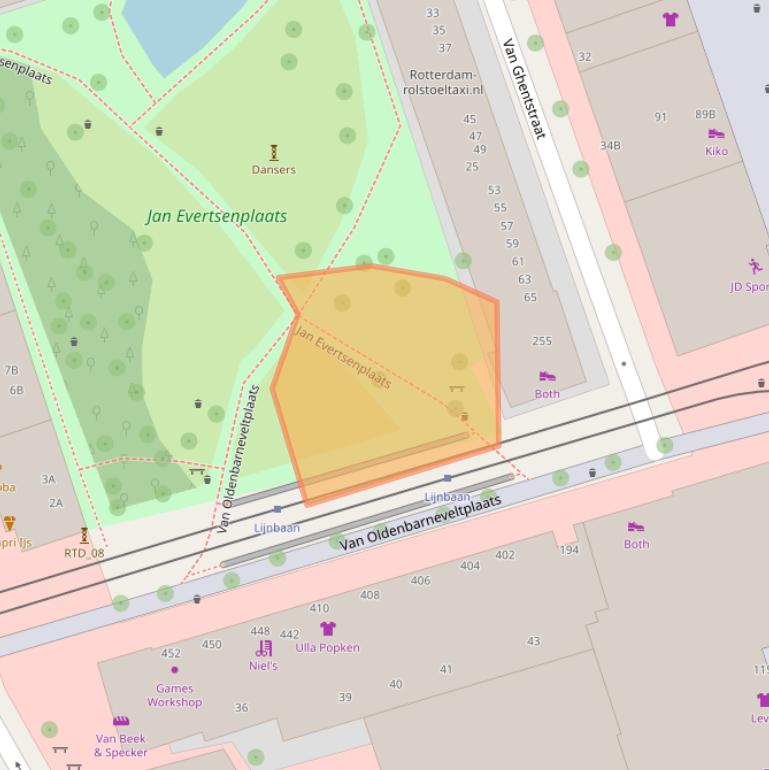 Kaart van postcodegebied 3012HX.