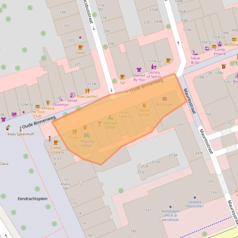 Kaart van postcodegebied 3012JH.