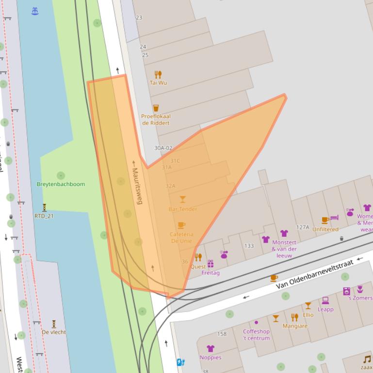 Kaart van postcodegebied 3012JT.