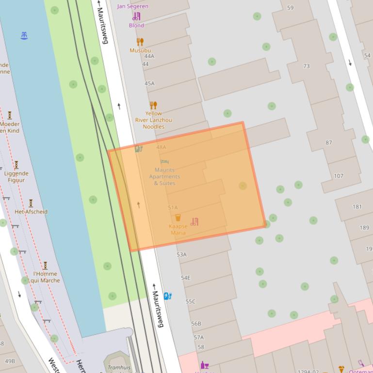 Kaart van postcodegebied 3012JW.