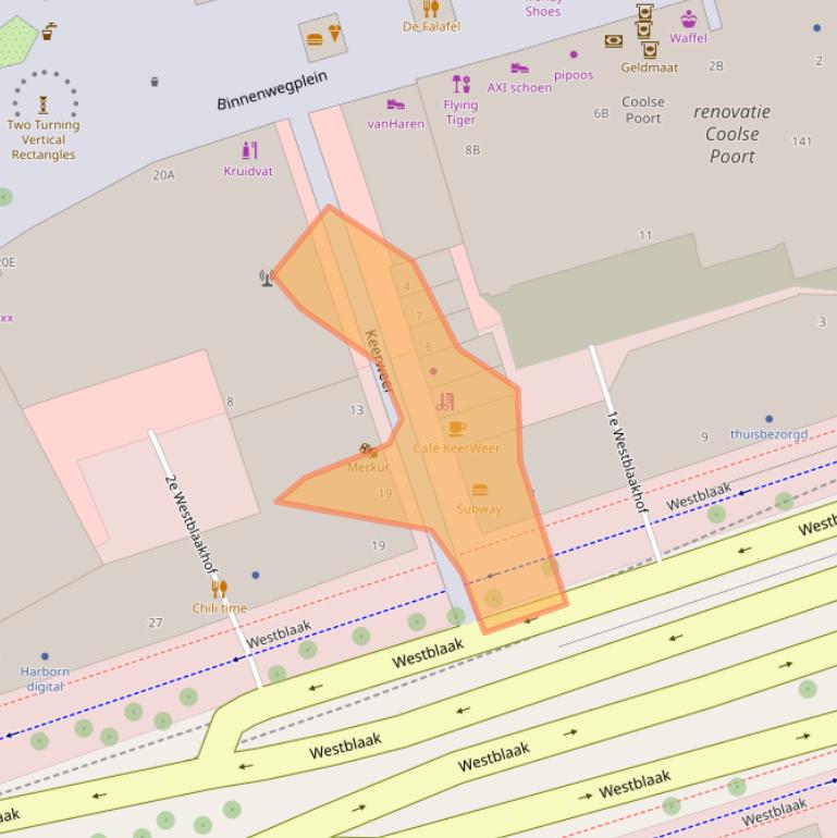 Kaart van postcodegebied 3012KB.