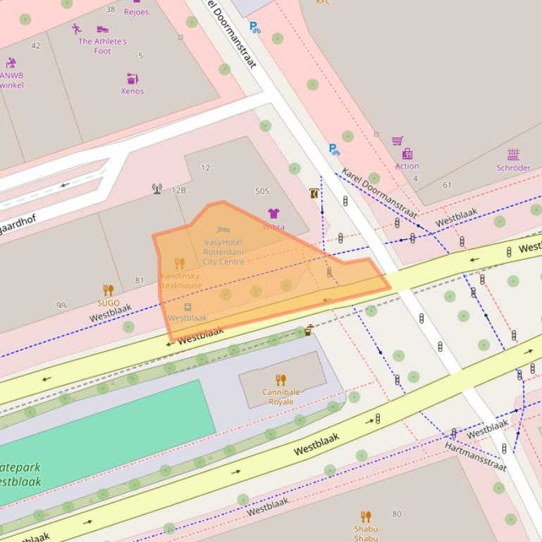 Kaart van postcodegebied 3012KE.