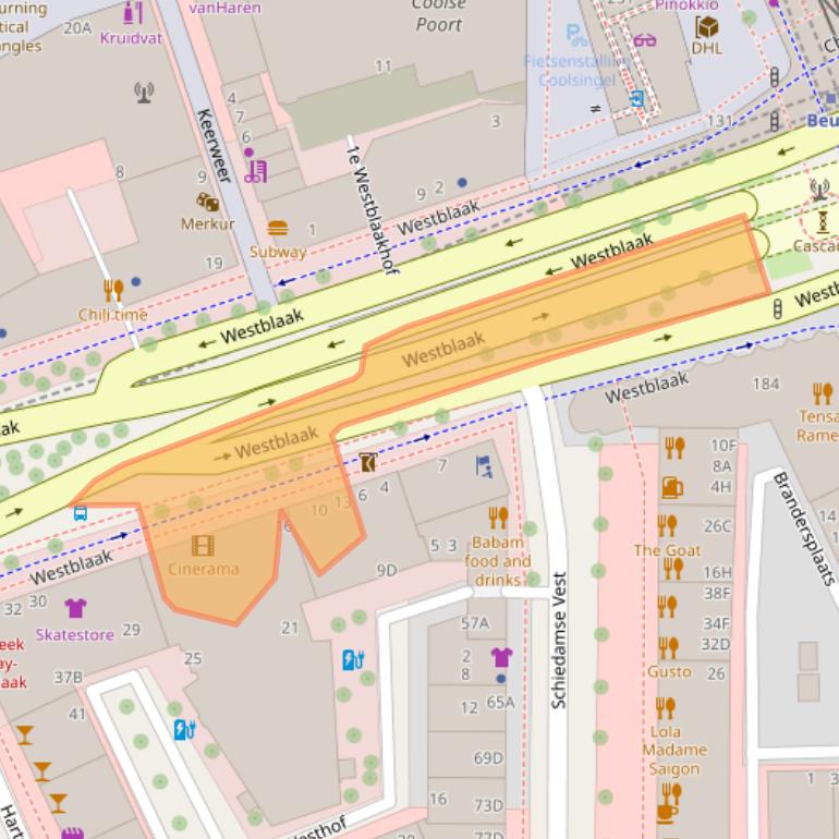 Kaart van postcodegebied 3012KL.