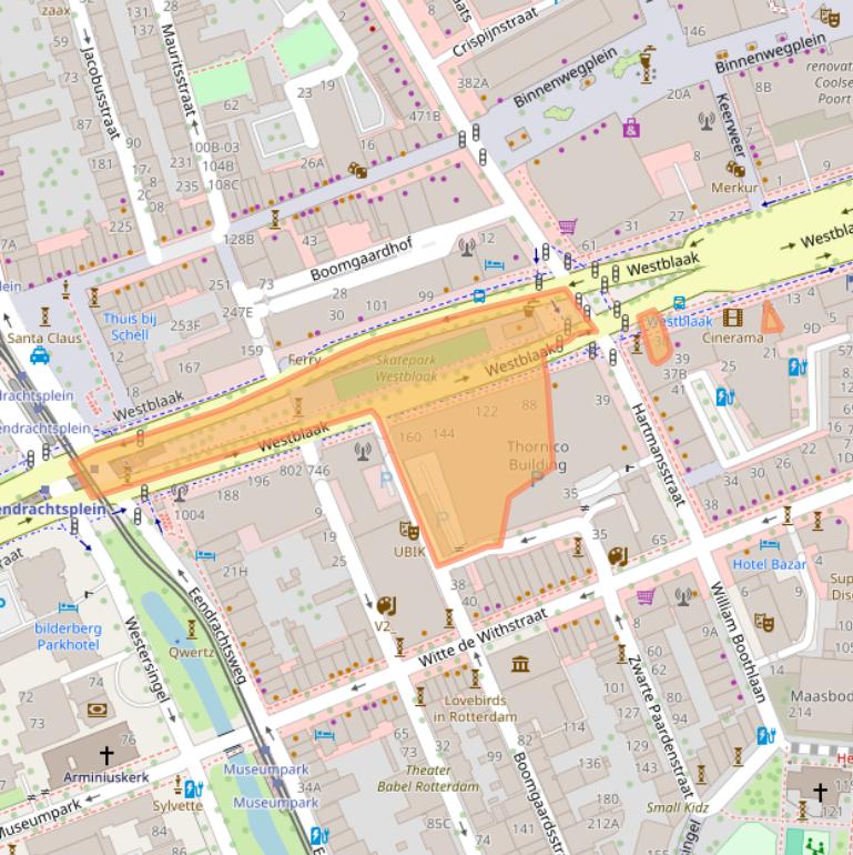 Kaart van postcodegebied 3012KM.