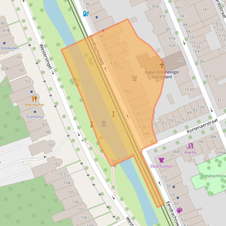 Kaart van postcodegebied 3012LD.