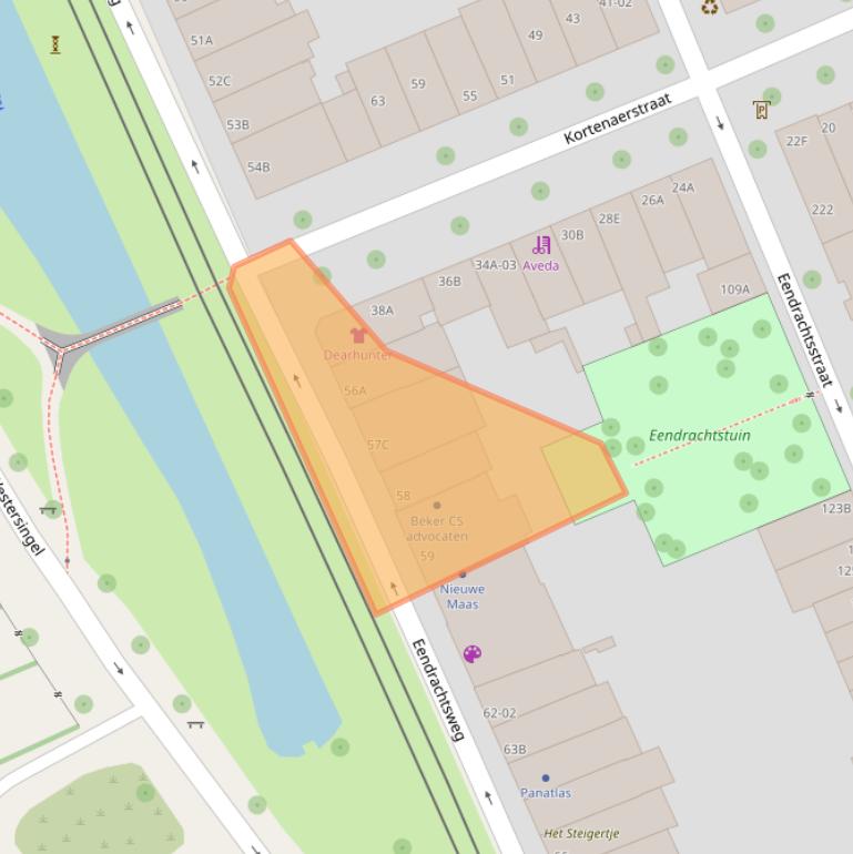 Kaart van postcodegebied 3012LE.