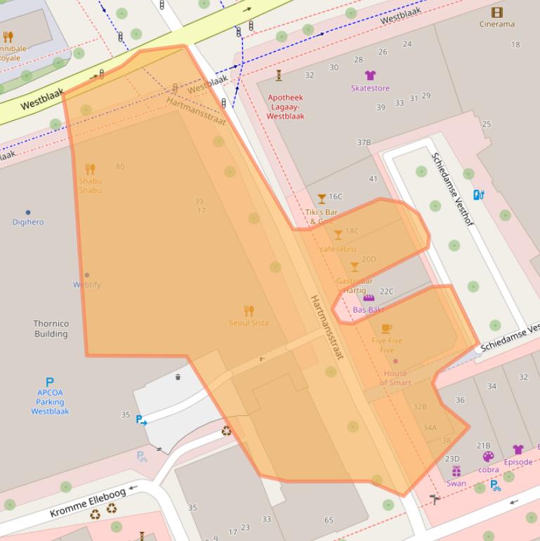 Kaart van postcodegebied 3012VA.