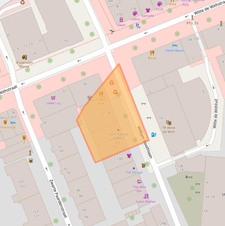 Kaart van postcodegebied 3012VG.