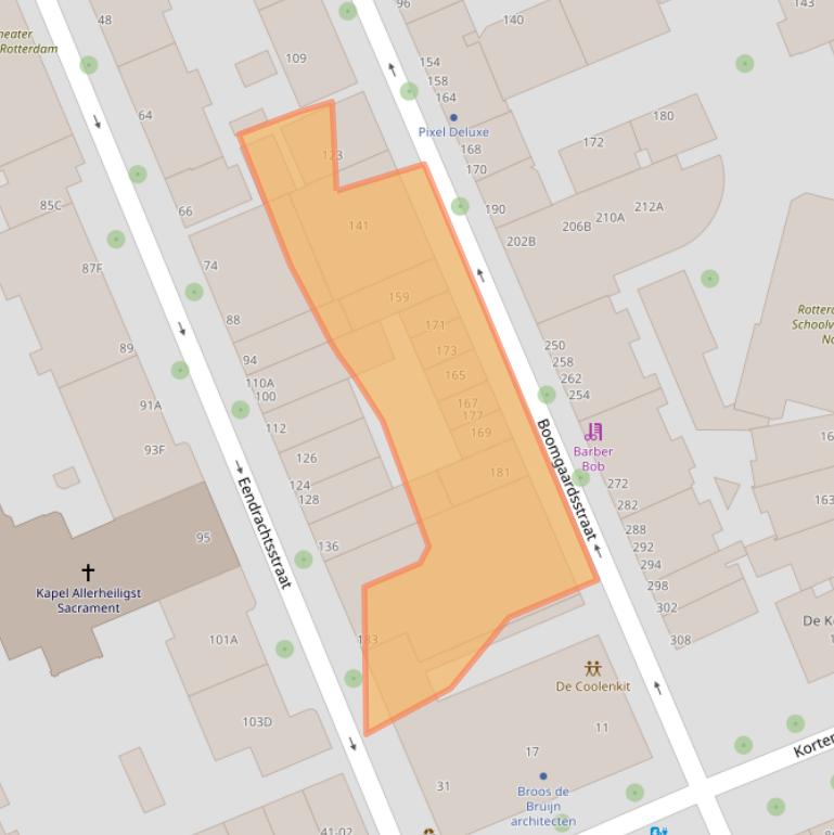 Kaart van postcodegebied 3012XC.