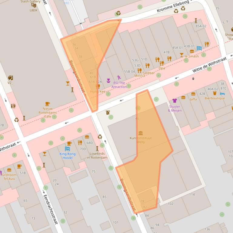 Kaart van postcodegebied 3012XD.