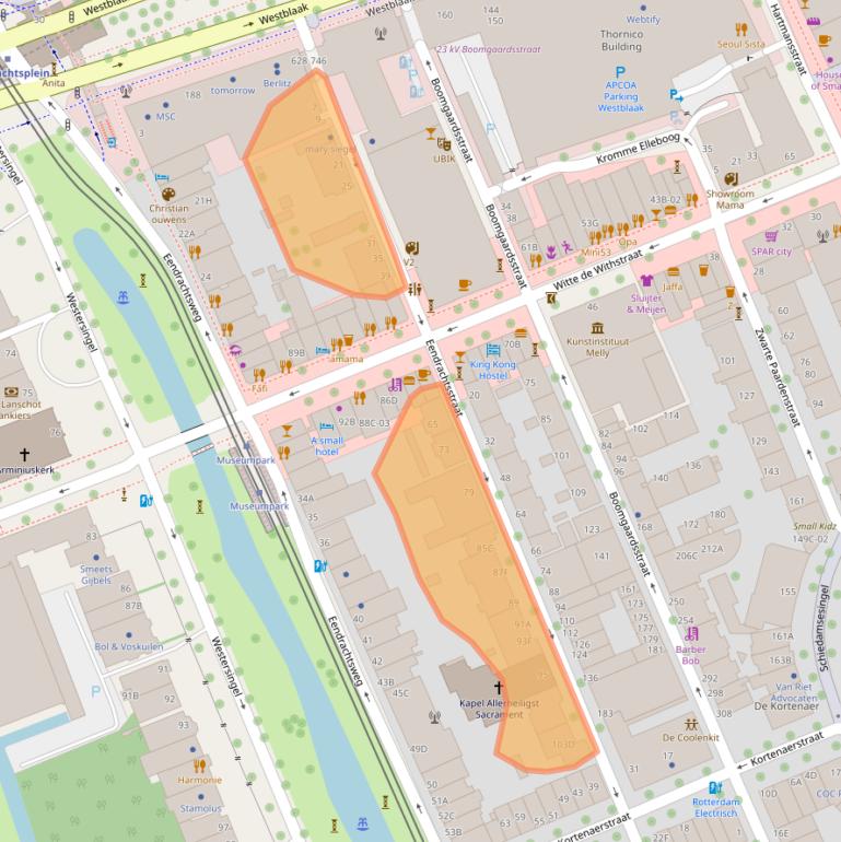 Kaart van postcodegebied 3012XH.