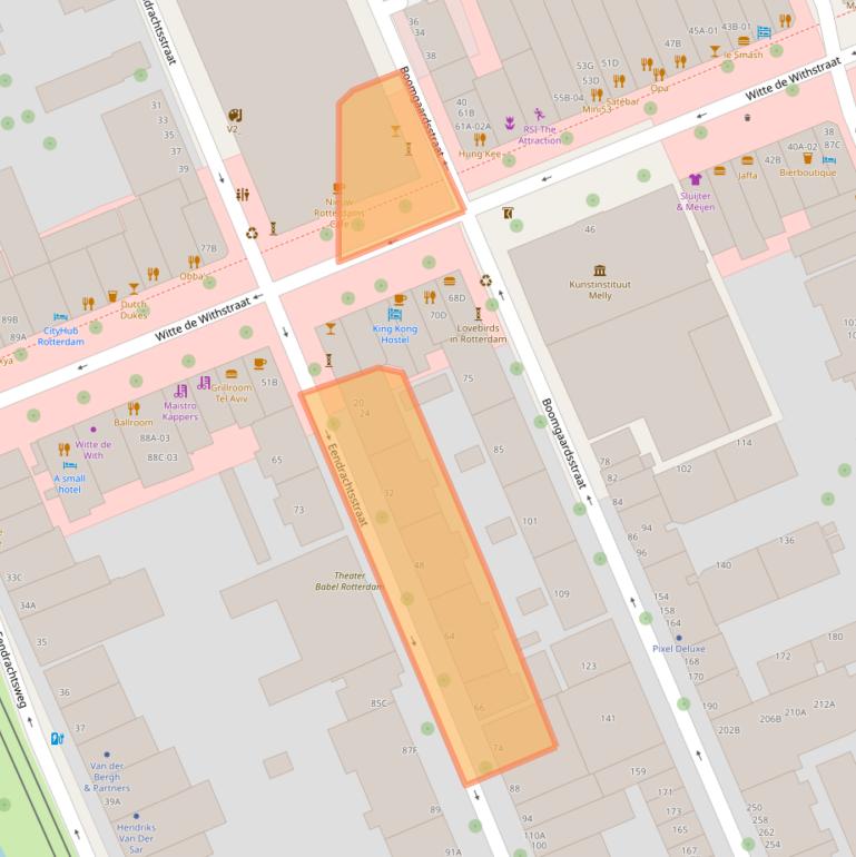 Kaart van postcodegebied 3012XL.