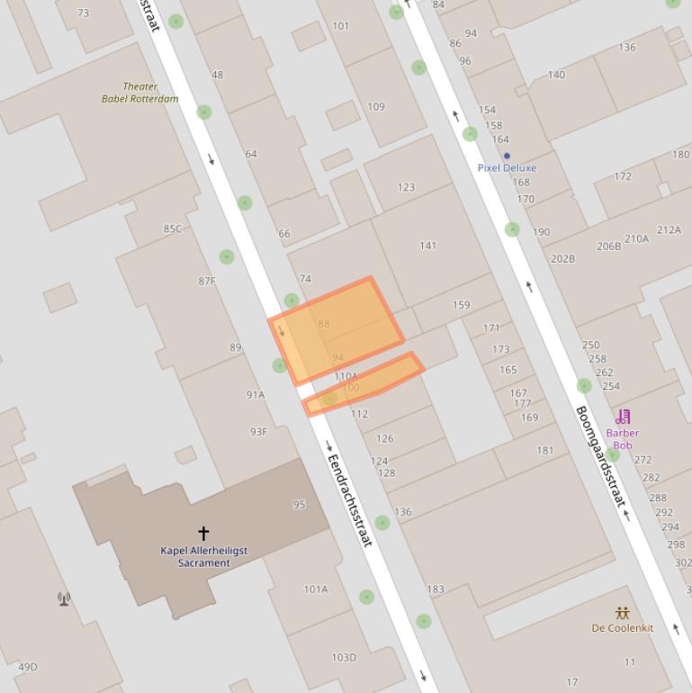 Kaart van postcodegebied 3012XM.