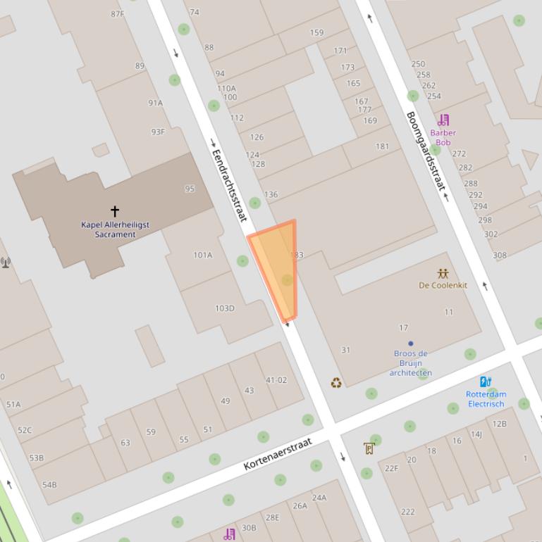 Kaart van postcodegebied 3012XR.