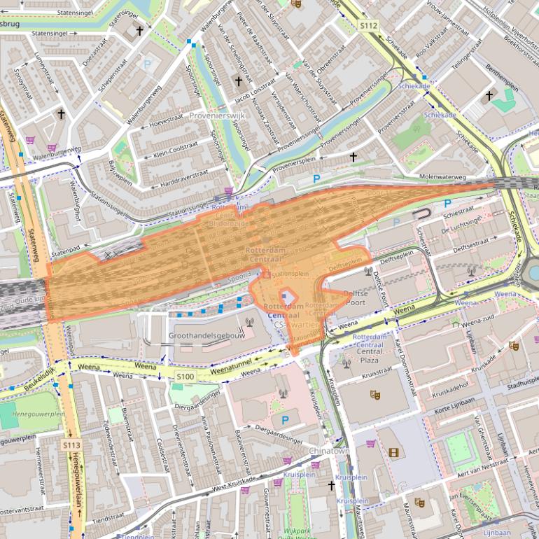 Kaart van postcodegebied 3013AJ.