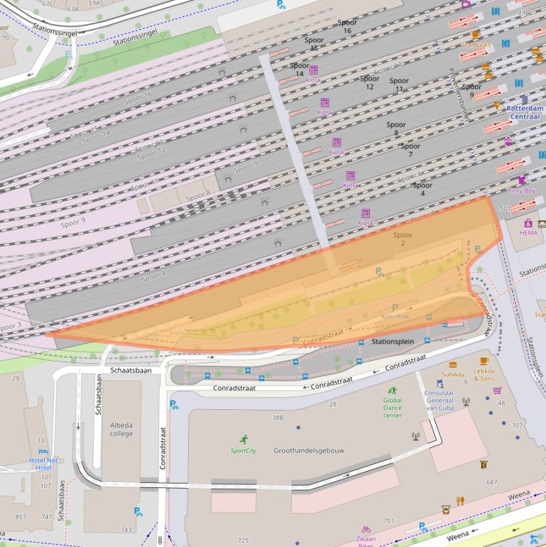 Kaart van postcodegebied 3013AN.