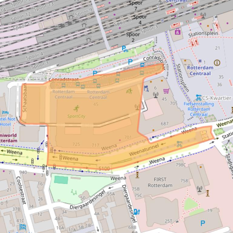 Kaart van postcodegebied 3013AP.