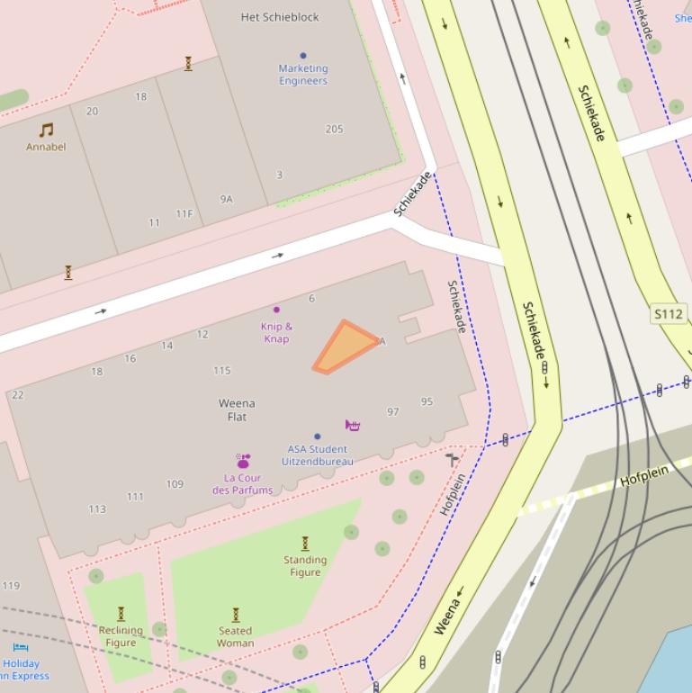 Kaart van postcodegebied 3013CC.