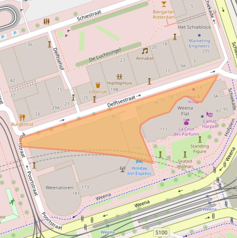 Kaart van postcodegebied 3013CJ.