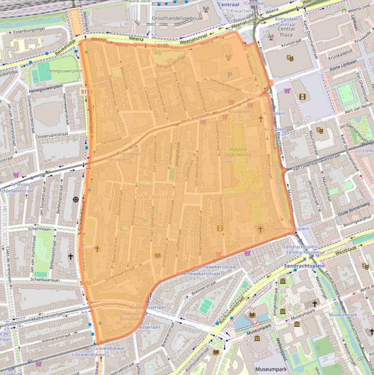 Kaart van postcodegebied 3014.