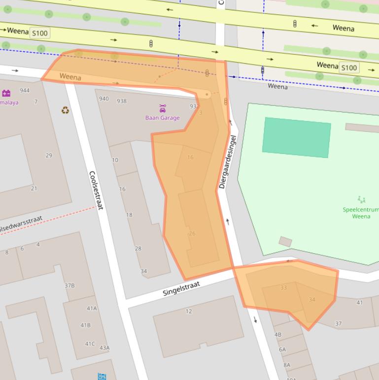 Kaart van postcodegebied 3014AA.