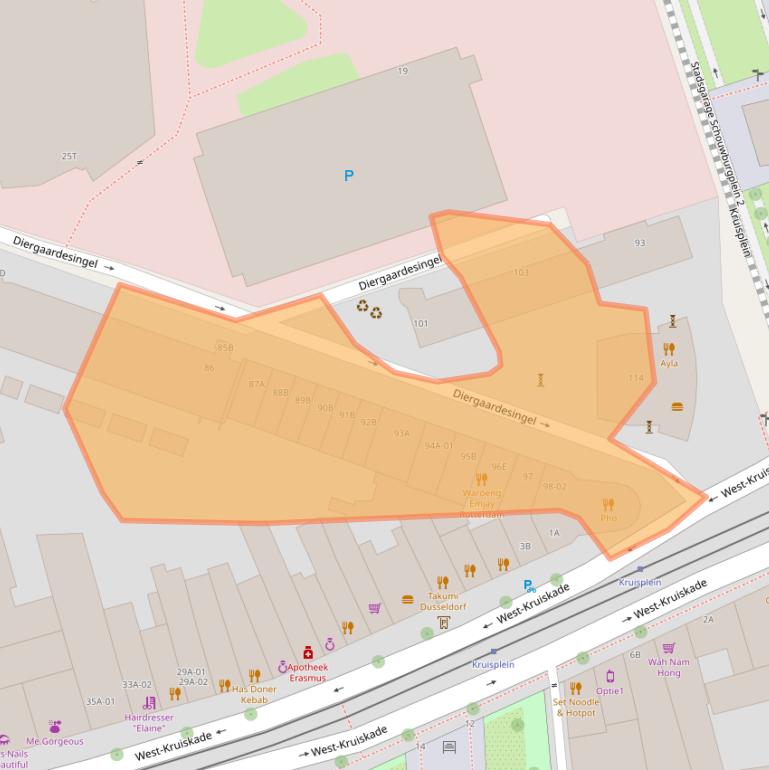 Kaart van postcodegebied 3014AH.