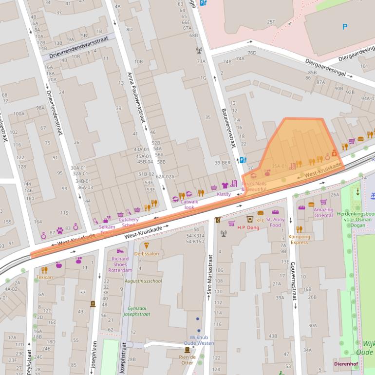 Kaart van postcodegebied 3014AK.