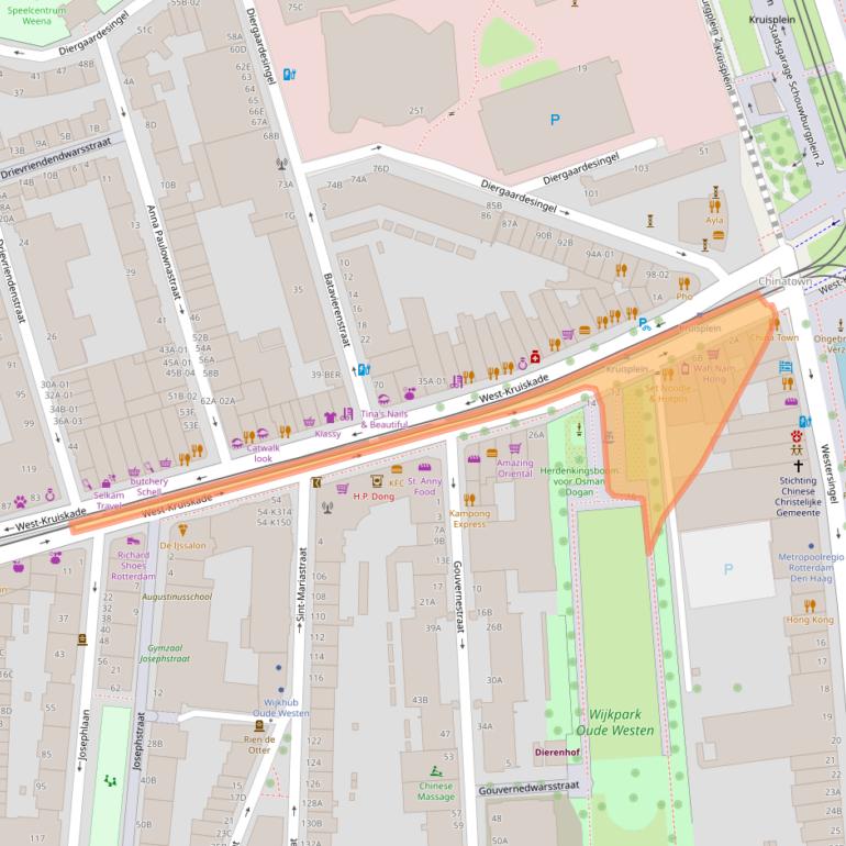 Kaart van postcodegebied 3014AP.