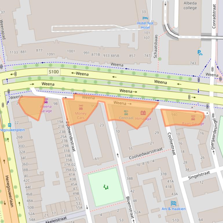 Kaart van postcodegebied 3014AX.