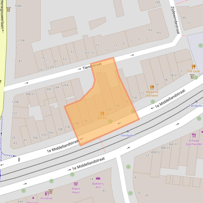 Kaart van postcodegebied 3014BB.