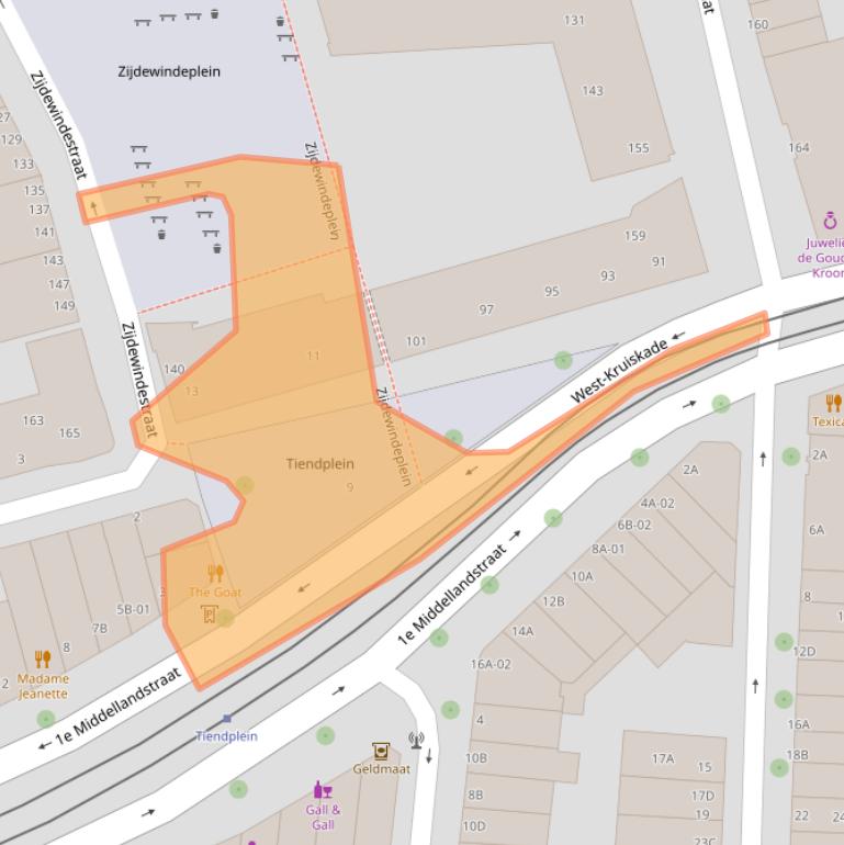 Kaart van postcodegebied 3014BH.