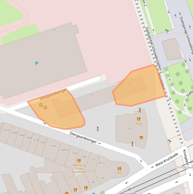 Kaart van postcodegebied 3014DC.