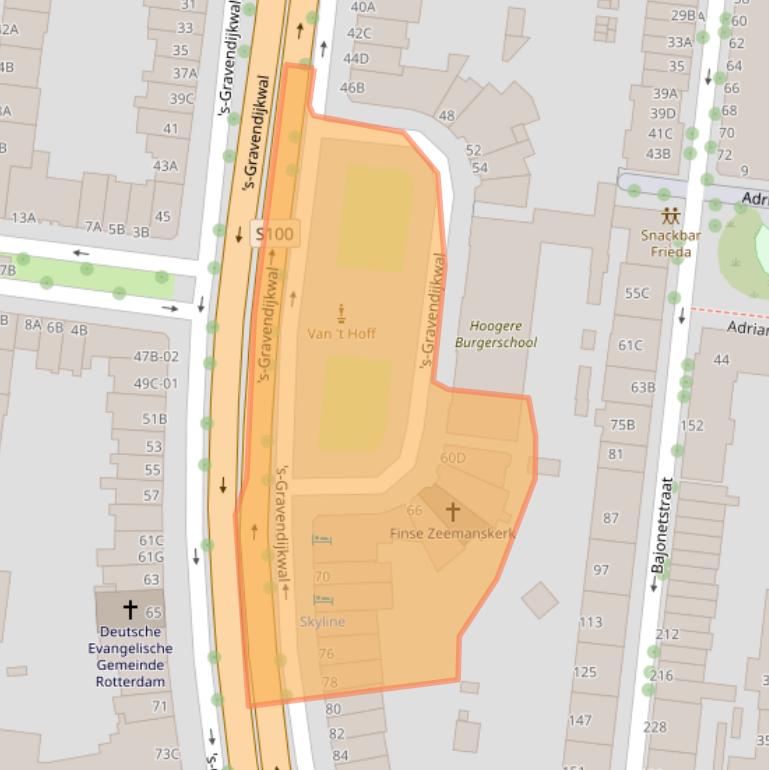 Kaart van postcodegebied 3014EG.