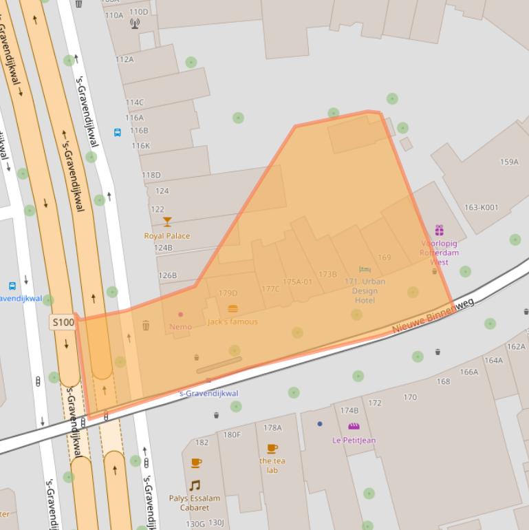 Kaart van postcodegebied 3014GL.