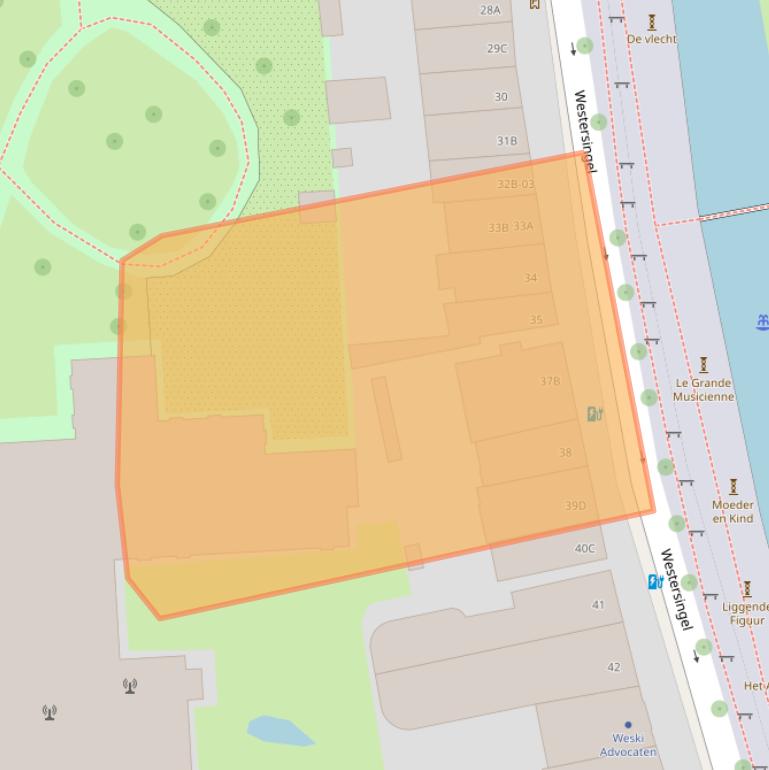 Kaart van postcodegebied 3014GS.