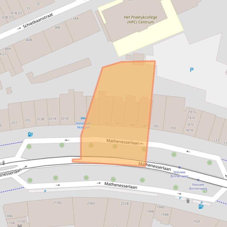 Kaart van postcodegebied 3014HB.