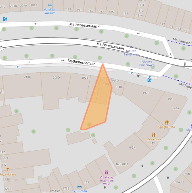 Kaart van postcodegebied 3014HG.