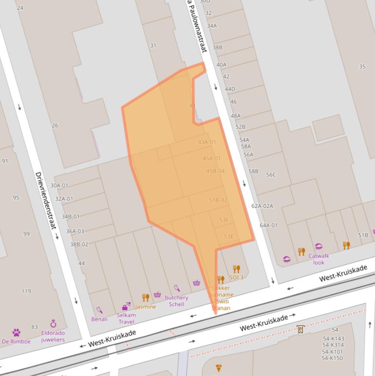 Kaart van postcodegebied 3014JC.