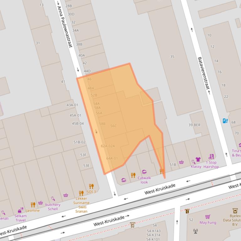 Kaart van postcodegebied 3014JG.