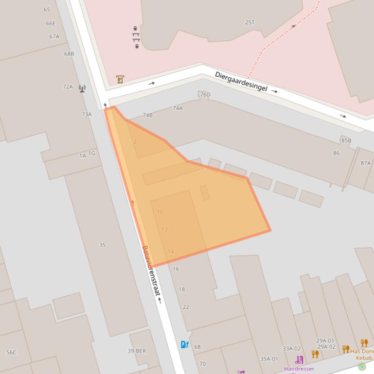 Kaart van postcodegebied 3014JJ.