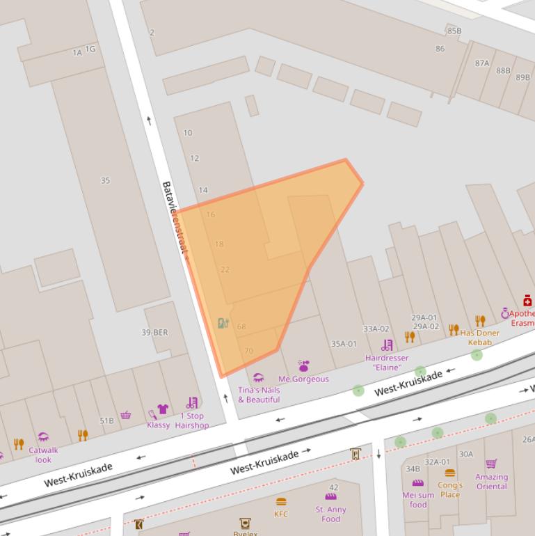 Kaart van postcodegebied 3014JK.