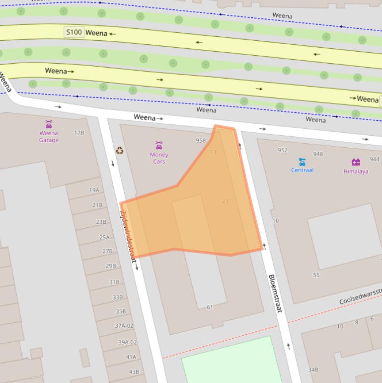 Kaart van postcodegebied 3014KA.