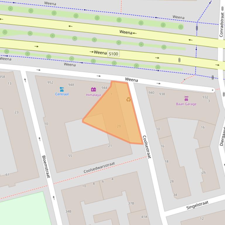 Kaart van postcodegebied 3014LA.