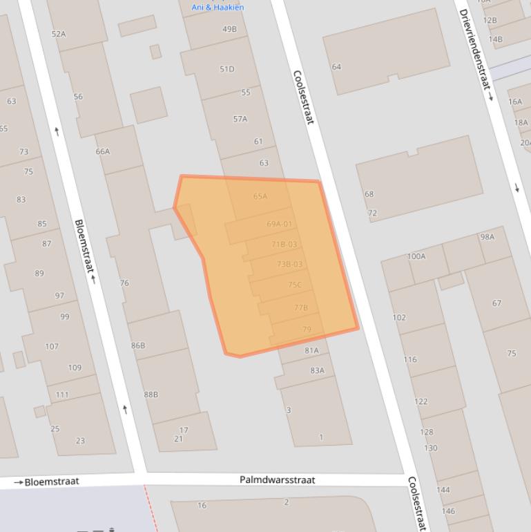 Kaart van postcodegebied 3014LE.