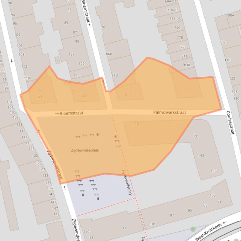 Kaart van postcodegebied 3014LS.