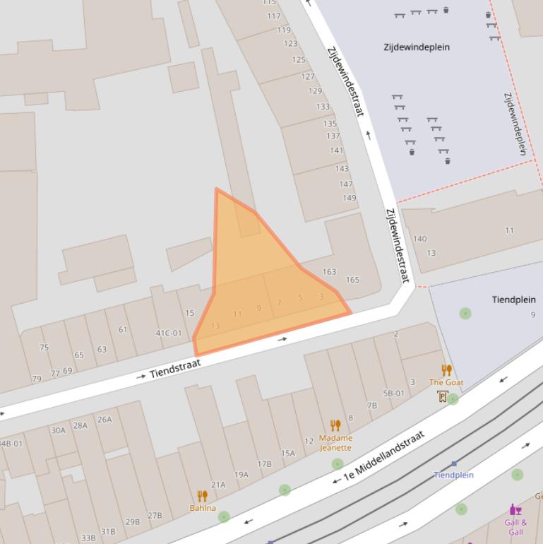 Kaart van postcodegebied 3014NC.