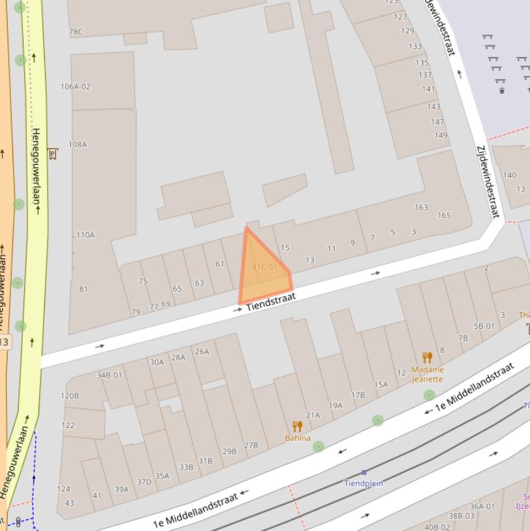 Kaart van postcodegebied 3014NE.